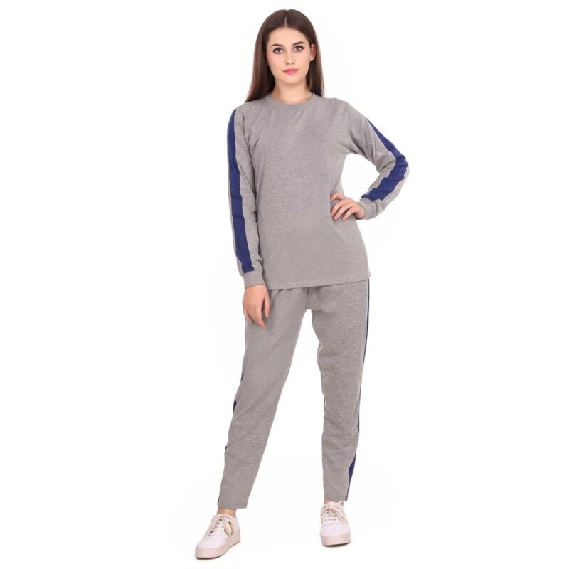 Donna Grey Co-ord Set in Blue | Red - Image 2
