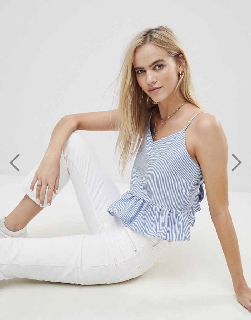 Julie Back Tie Stripe Top - Image 4