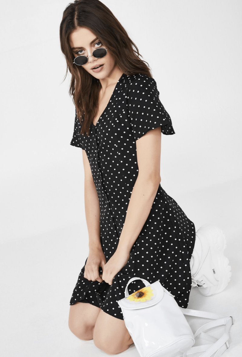 POLKA DOT SKATER DRESS - Image 4