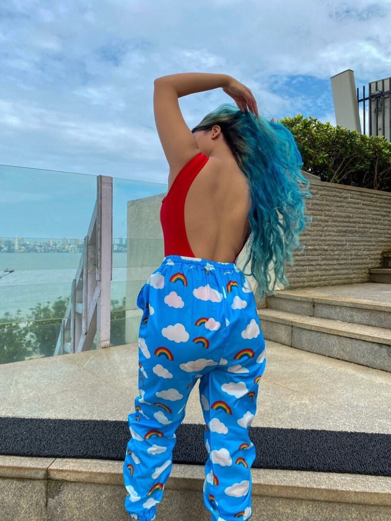 Rainbow in Cloud Print Joggers - Image 2