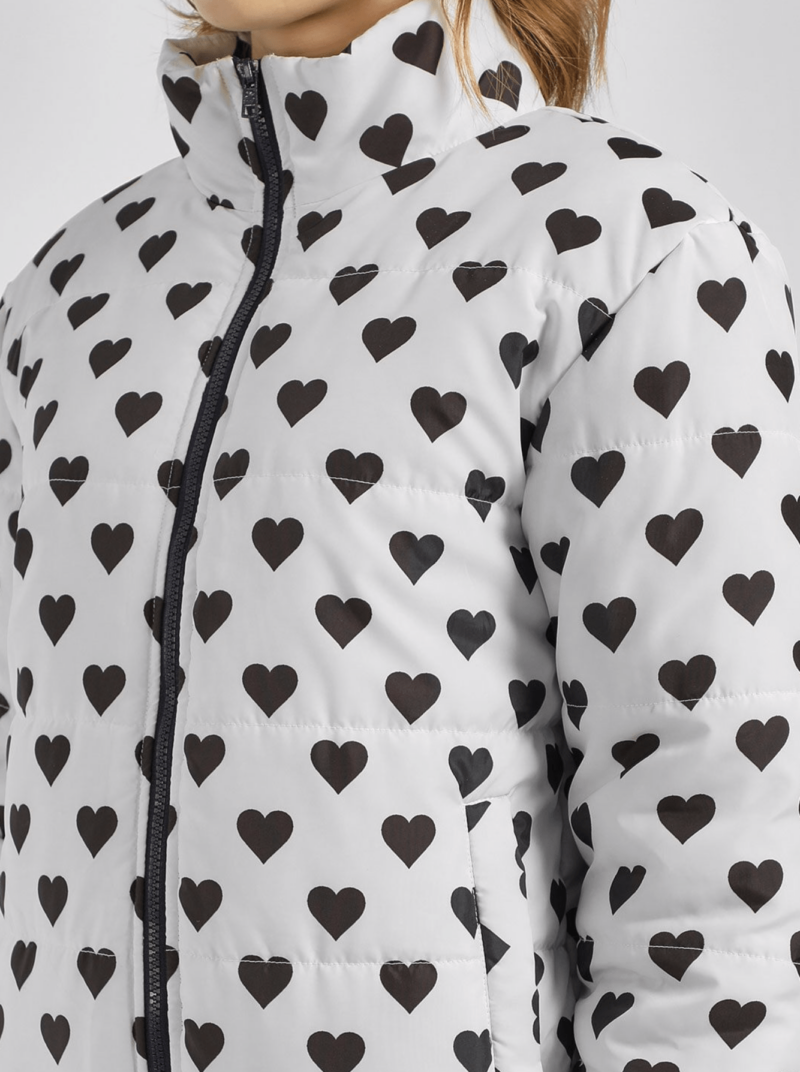 HEARTS ALL OVER YOU PRINT PUFFER JACKET - Image 3