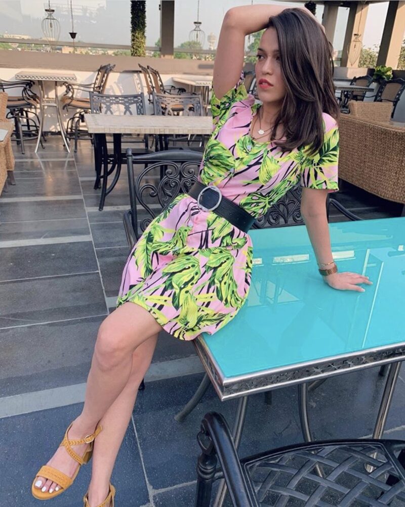 Zaden Floral Skater Dress