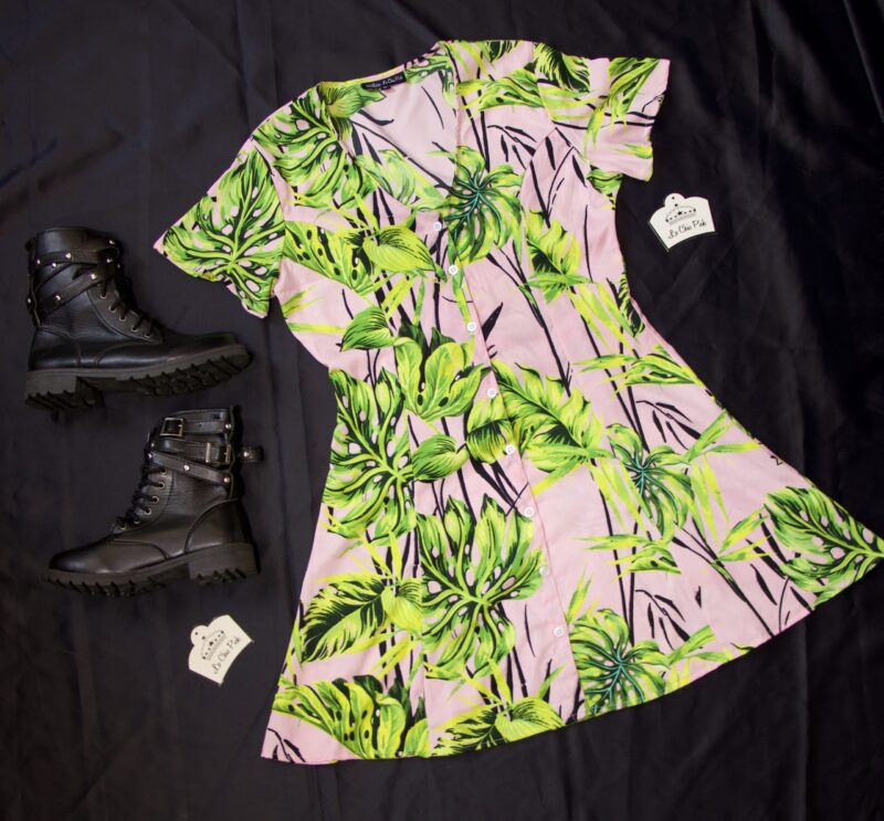 Zaden Floral Skater Dress - Image 3