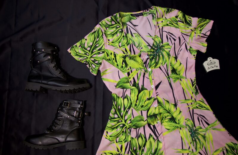 Zaden Floral Skater Dress - Image 2