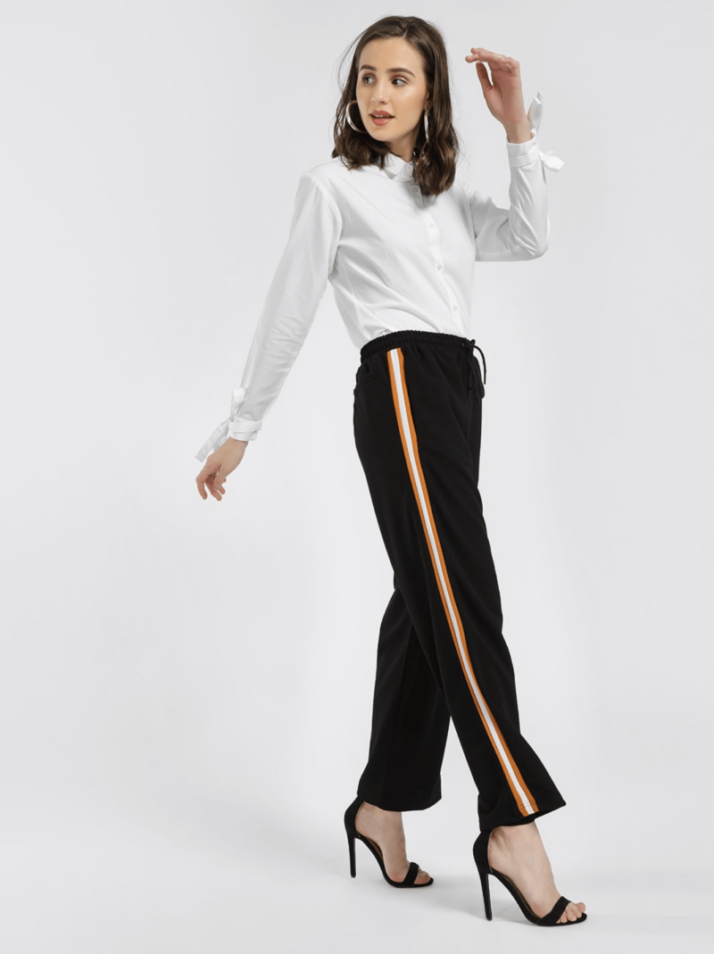 Katerina Not So Basic Tie up Sleeve White Shirt - Image 4