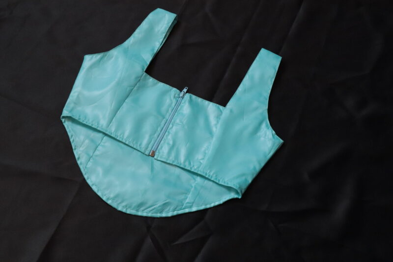 Janice Aqua Blue Corset Top - Image 3