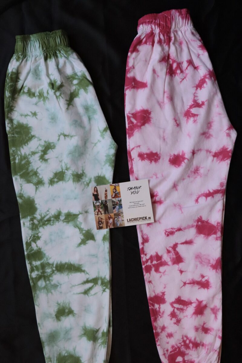 Polly Acid Wash Coord Set in Pink & Green - Image 4