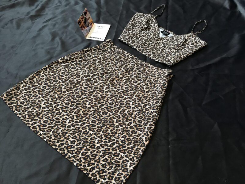 Jessy Leopard Bralette Top & Mini Skirt Set - Image 3