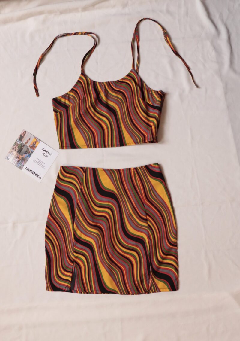 Alice Psychedelic Wave Print Coord Set - Image 3