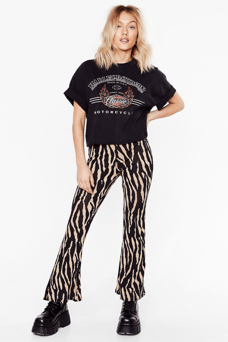 Kim Leopard Print Flare Leg Trouser - Image 3