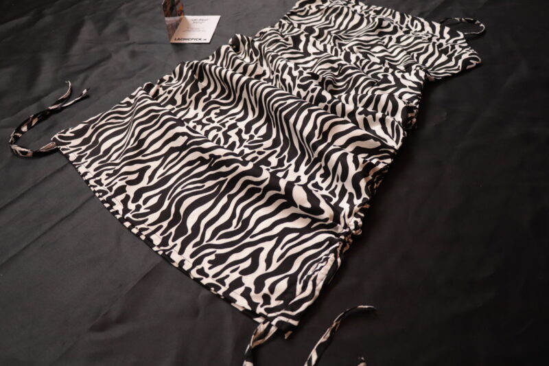 Polly Zebra Print Side Ruched Dress - Image 2