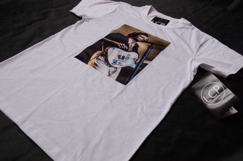 White Oversized T-Shirt in Harry Styles | Ariana Grande | Justin Bieber prints - Image 3