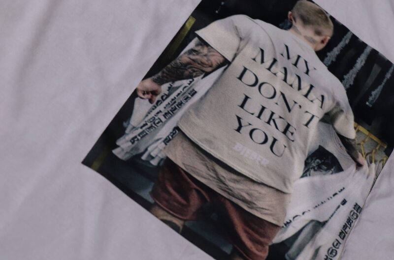 White Oversized T-Shirt in Harry Styles | Ariana Grande | Justin Bieber prints - Image 7