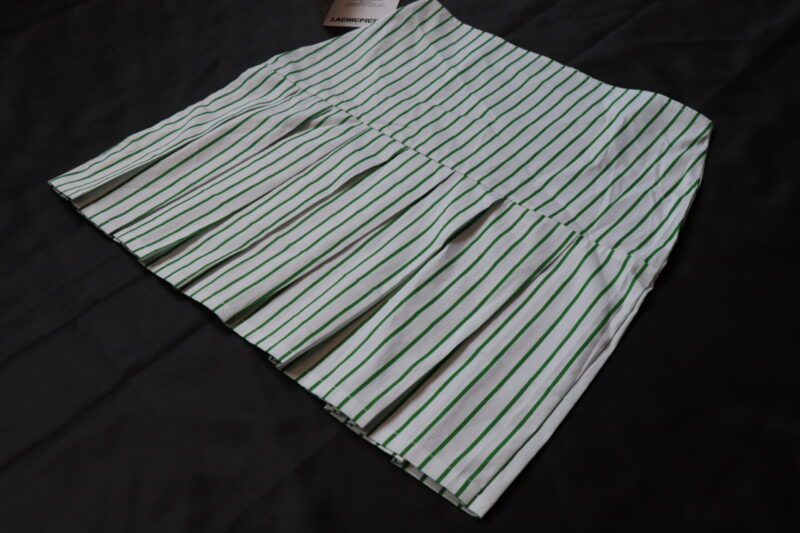 Nima Green Striped Pleated Tennis Skirt - Image 2