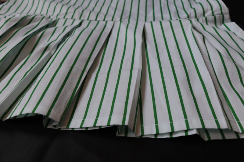 Nima Green Striped Pleated Tennis Skirt - Image 4