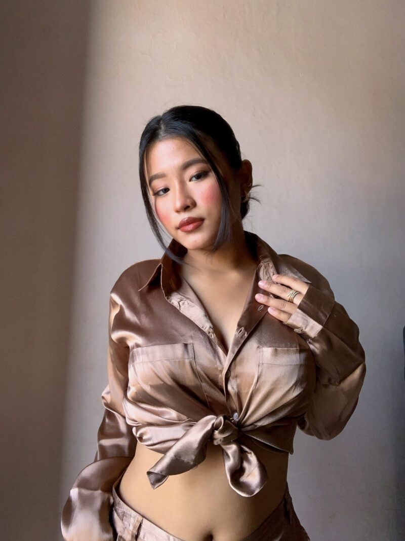 May Copper Satin Coord Set - Image 3