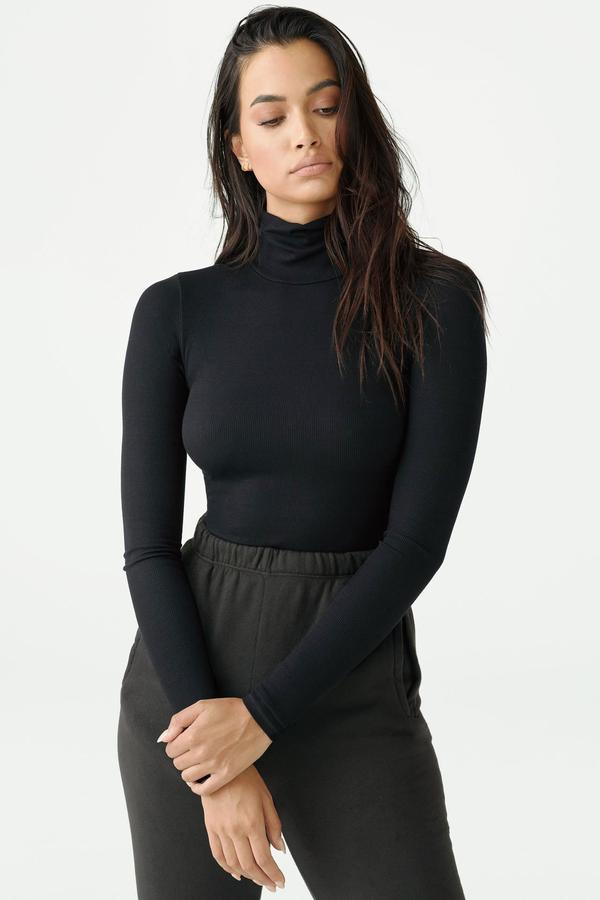 Plus Size Ribbed Turtle Neck Long Sleeve Bodysuit – The Fashion Carriage