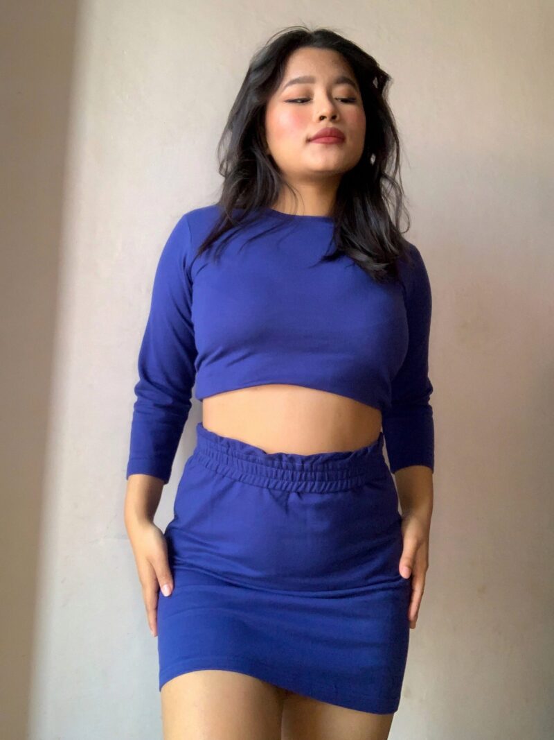 Mincy Blue Skirt Top Coord Set - Image 2