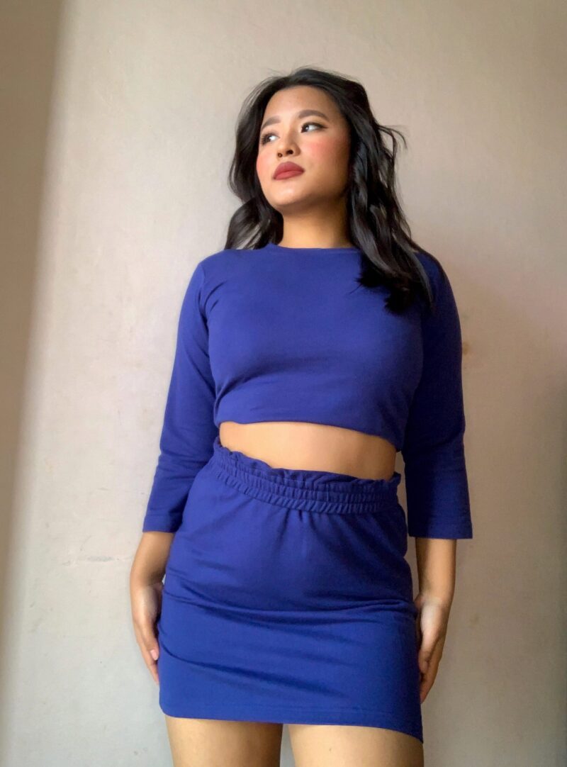 Mincy Blue Skirt Top Coord Set - Image 3
