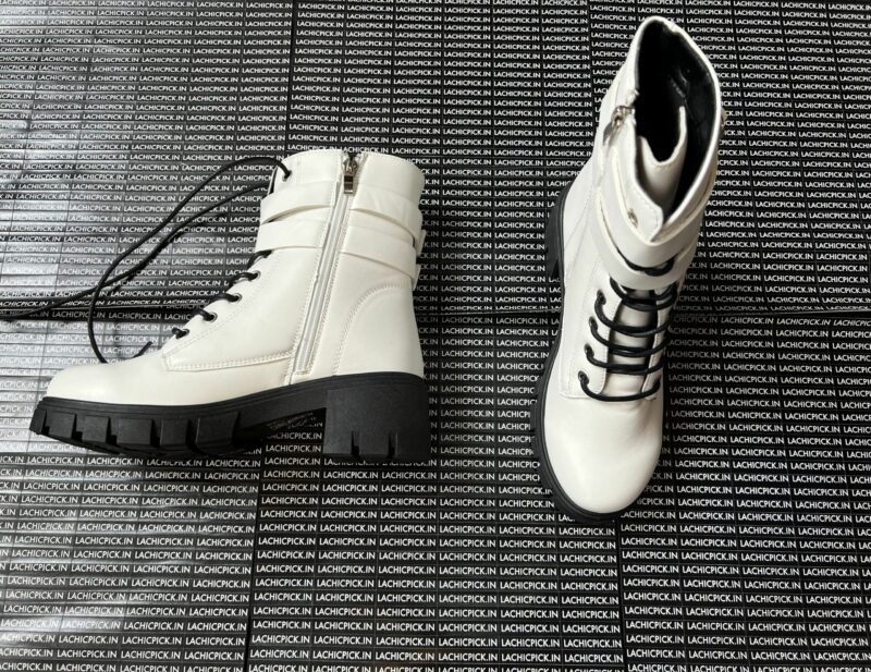 WHITE CHUNKY HIKER BOOT TRAINERS - Image 2
