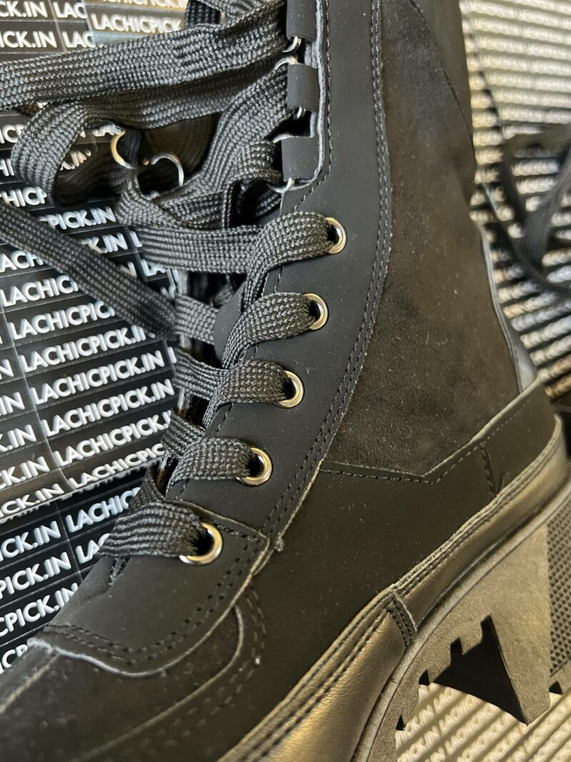 BLACK CHUNKY HIKER BOOT TRAINERS - Image 3