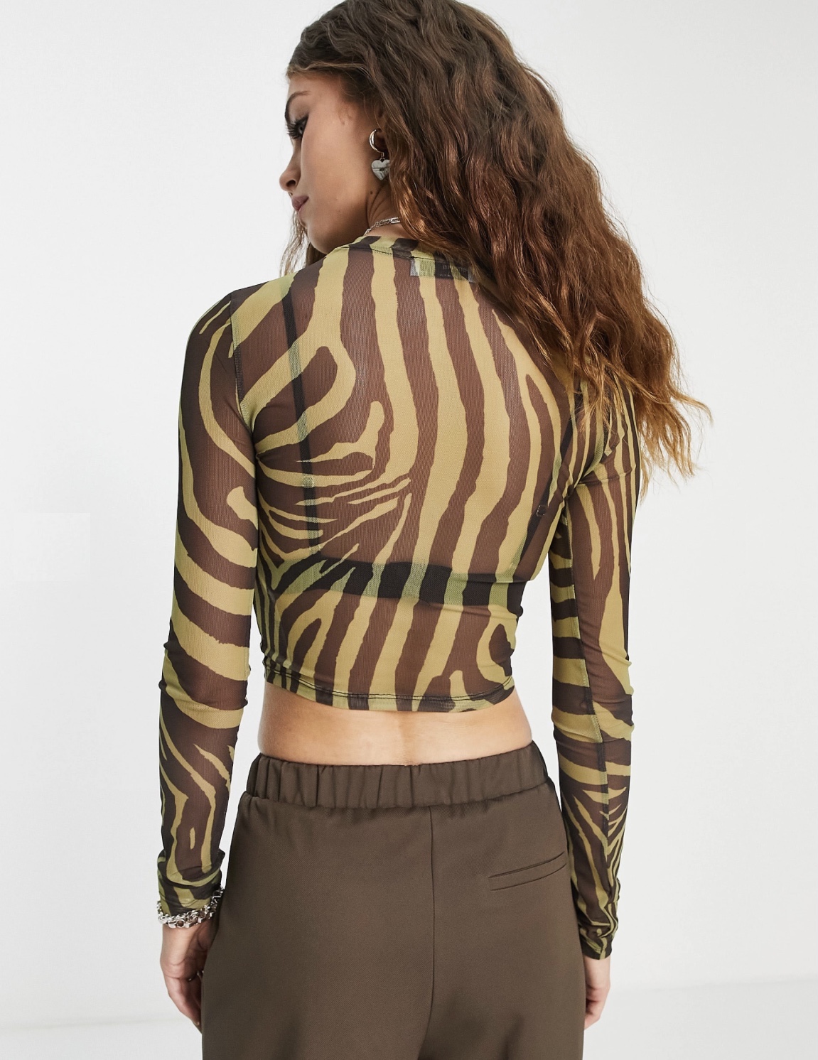 Animal Print Mesh Top in Green and Brown – LA CHIC PICK