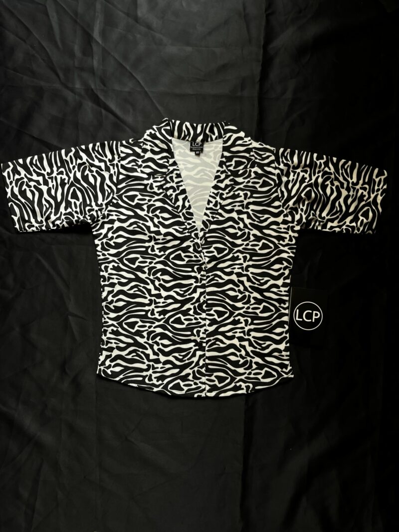 Jenna Zebra Print Boyfriend Shirt - Image 3
