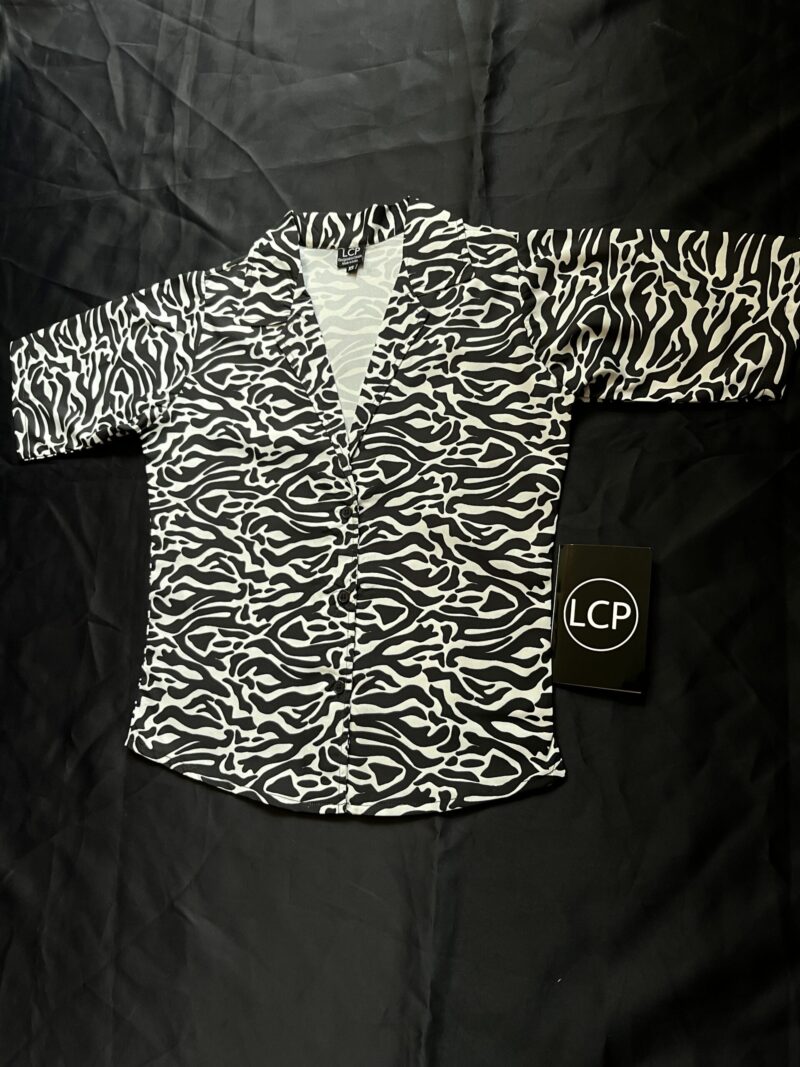 Jenna Zebra Print Boyfriend Shirt - Image 2