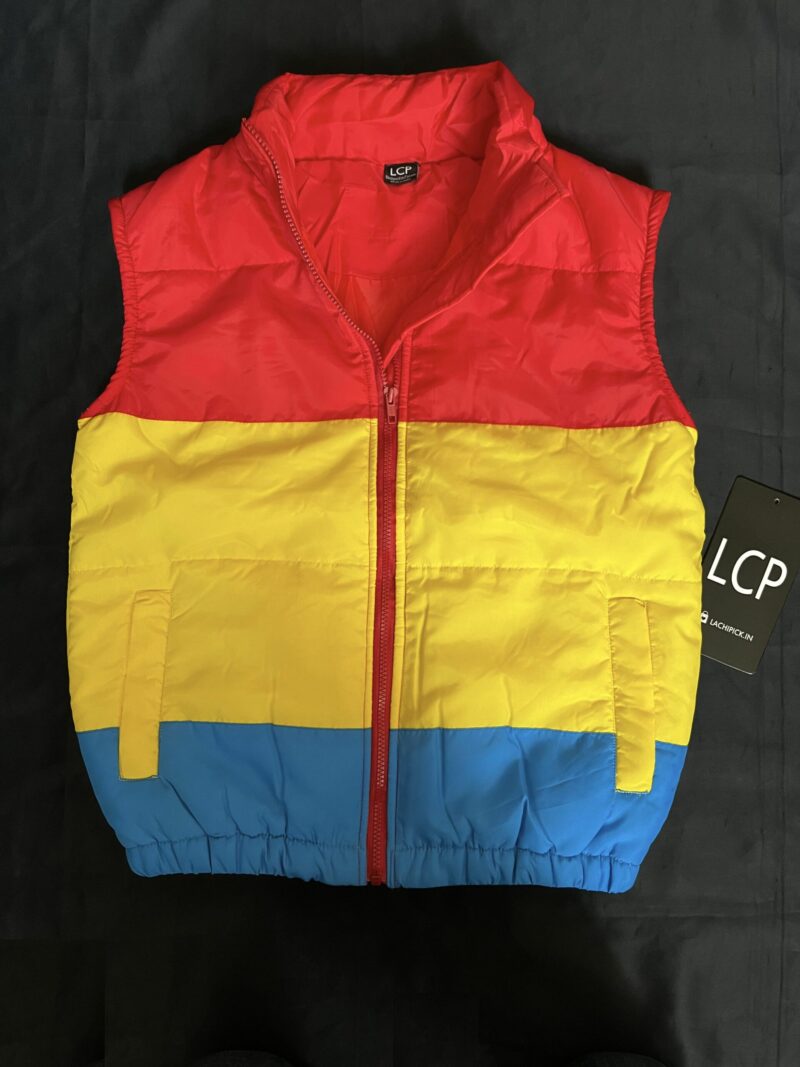 Rainbow Padded Puffer Sleeveless Jacket - Image 4