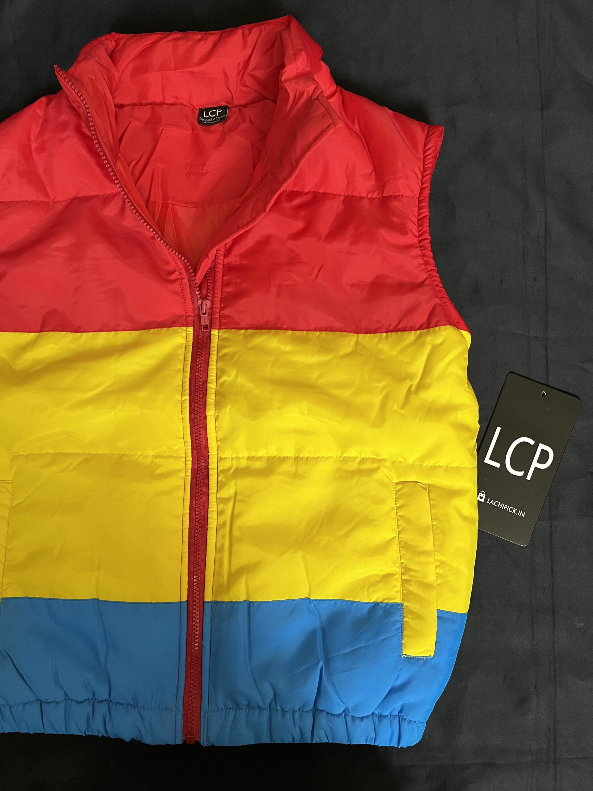 Rainbow Padded Puffer Sleeveless Jacket LA CHIC PICK