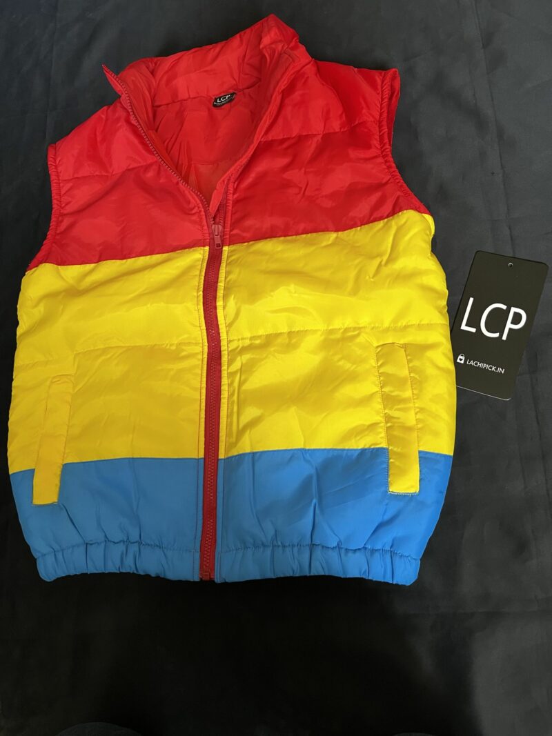 Rainbow Padded Puffer Sleeveless Jacket - Image 2