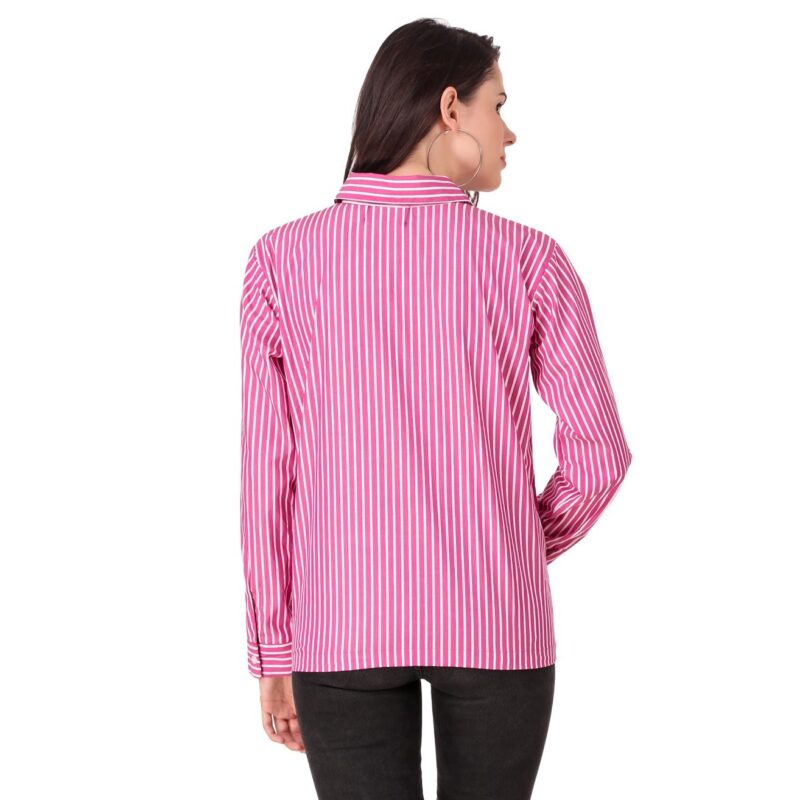 White Stripes Pink Shirt - Image 2