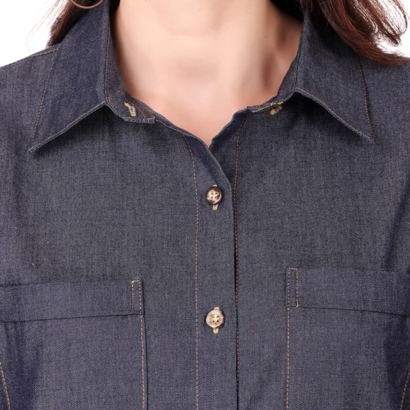 Denim Shirt Dress - Image 3