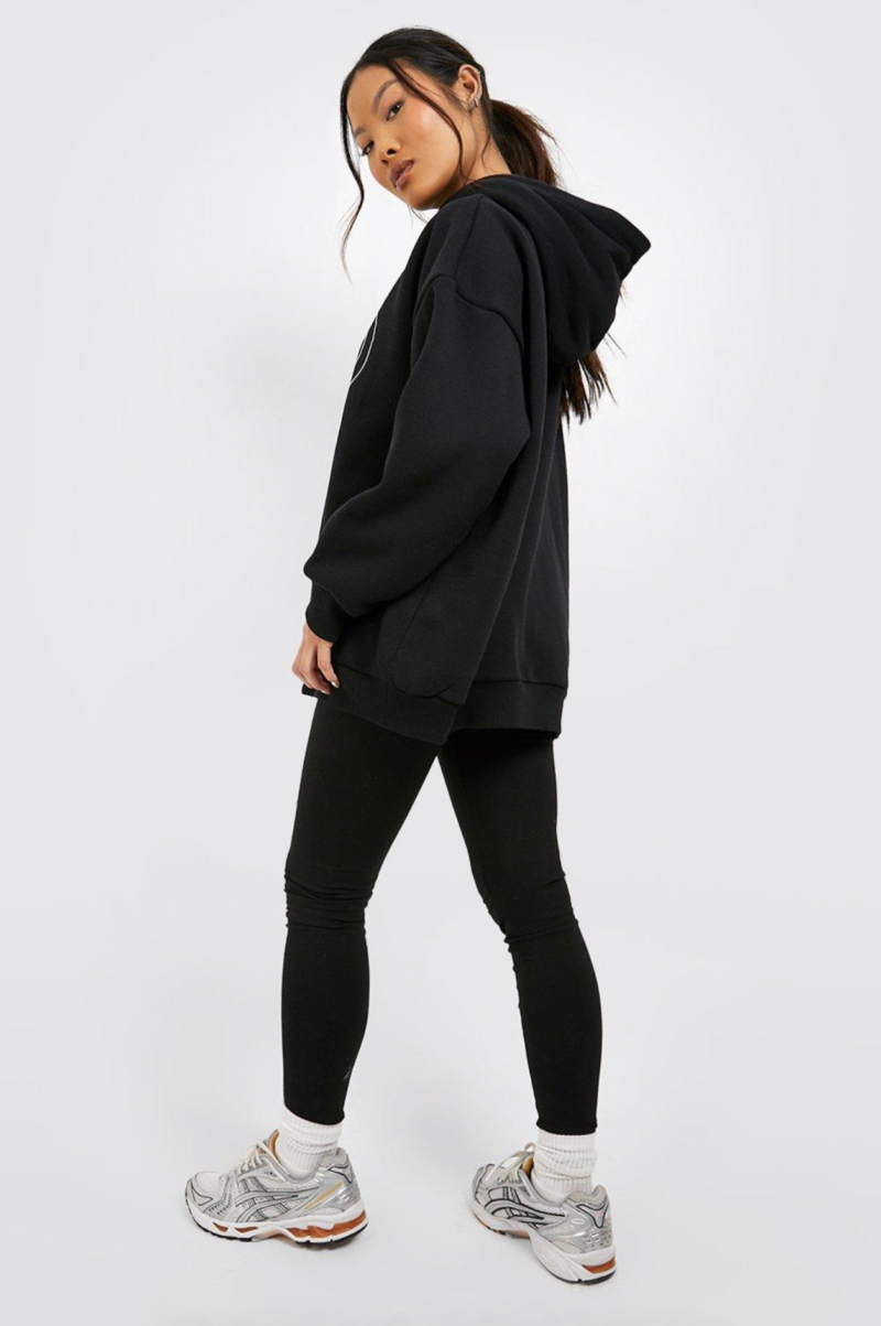 BLACK NEW JERSEY CITY OVERSIZED HOODIE - Image 3