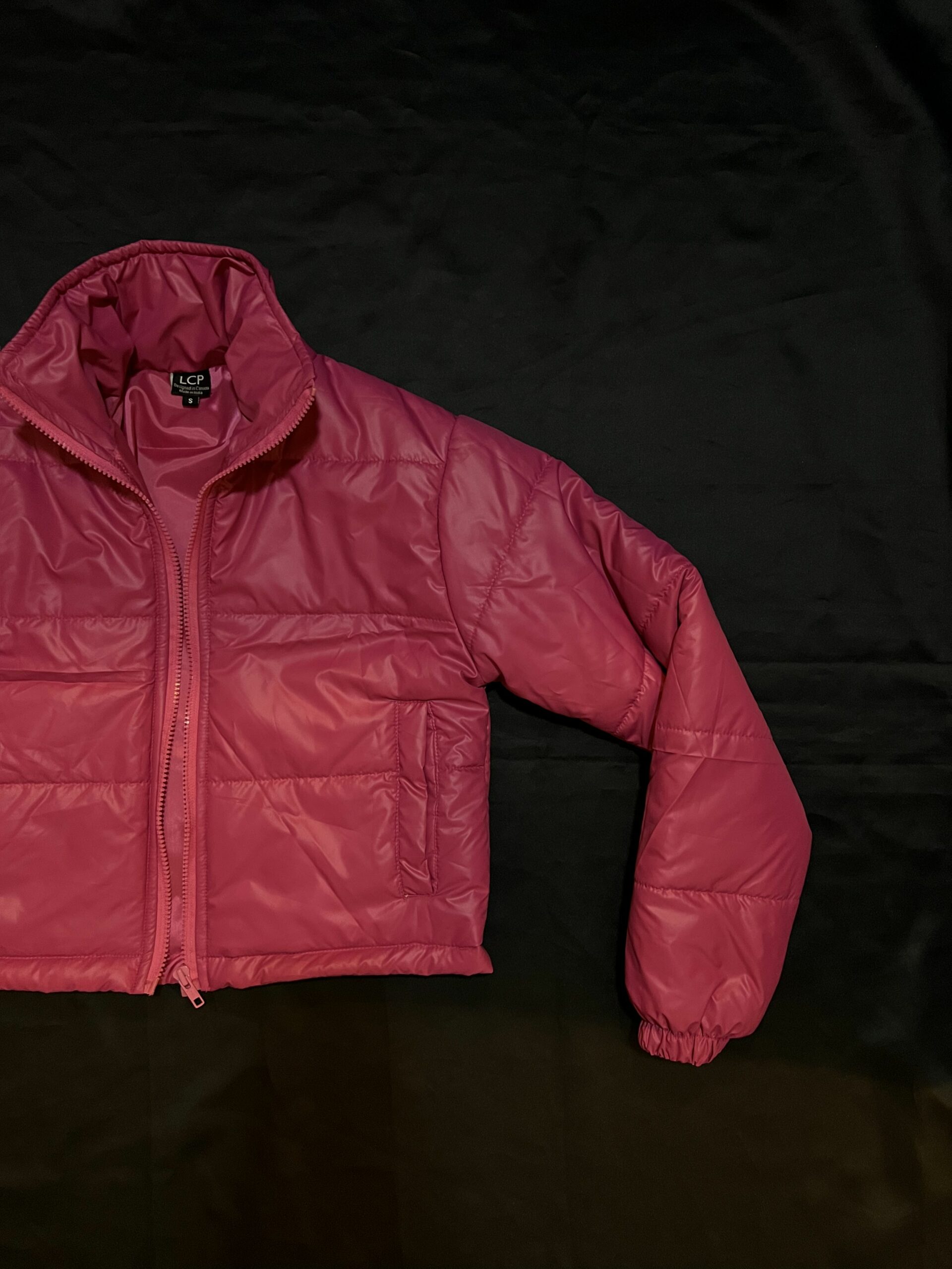 Pink Cropped Padded Puffer Jacket – LA CHIC PICK