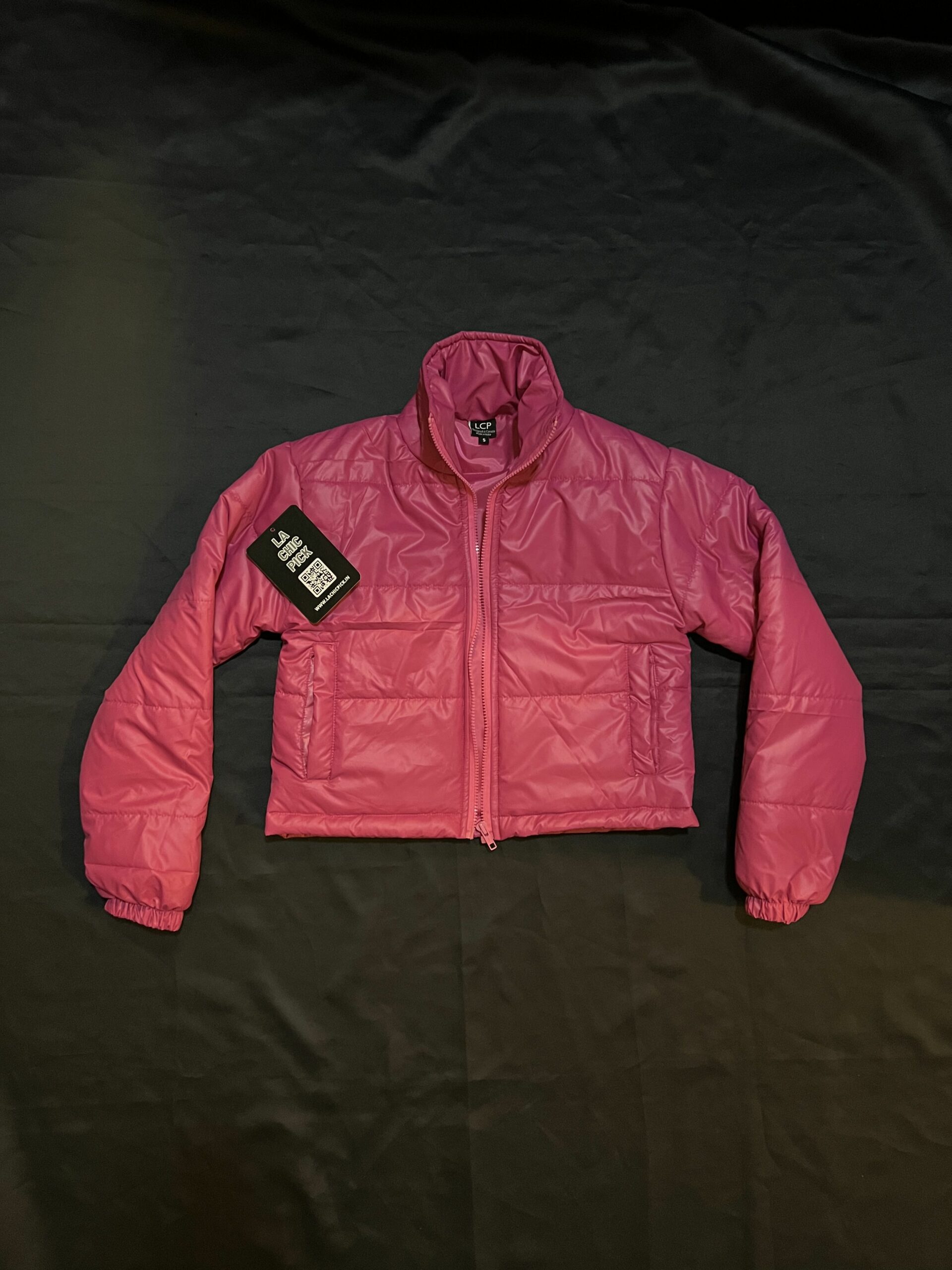 Pink Cropped Padded Puffer Jacket – LA CHIC PICK