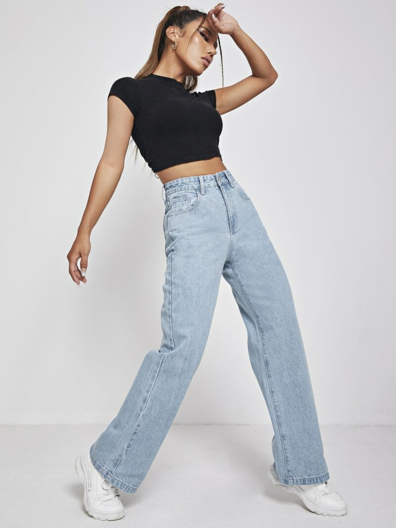 Stacey High Waisted Wide Leg Jeans - Image 2