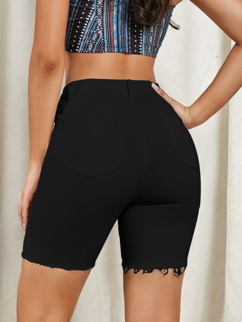 Bella Black Denim Shorts - Image 3