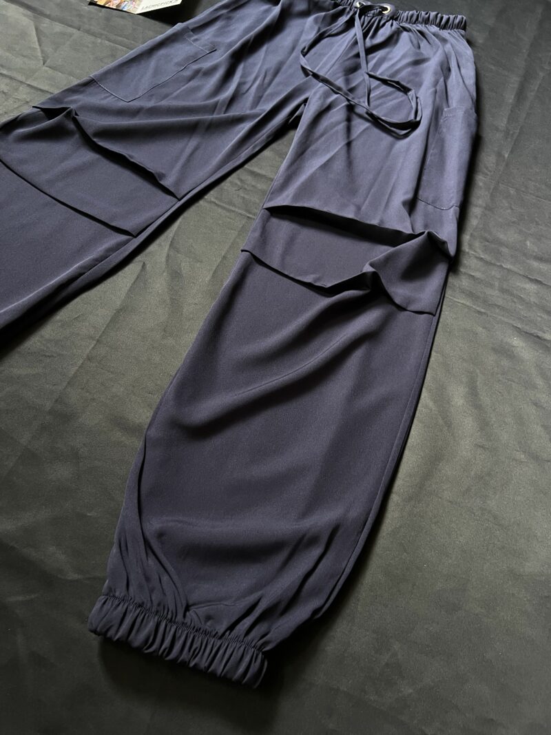 Jenny Navy Parachute Pants - Image 2
