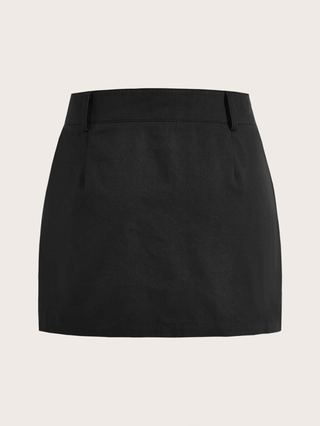 Black Utility Twill Skirt LA CHIC PICK black-utility-twill-skirt-la-chic-pick
