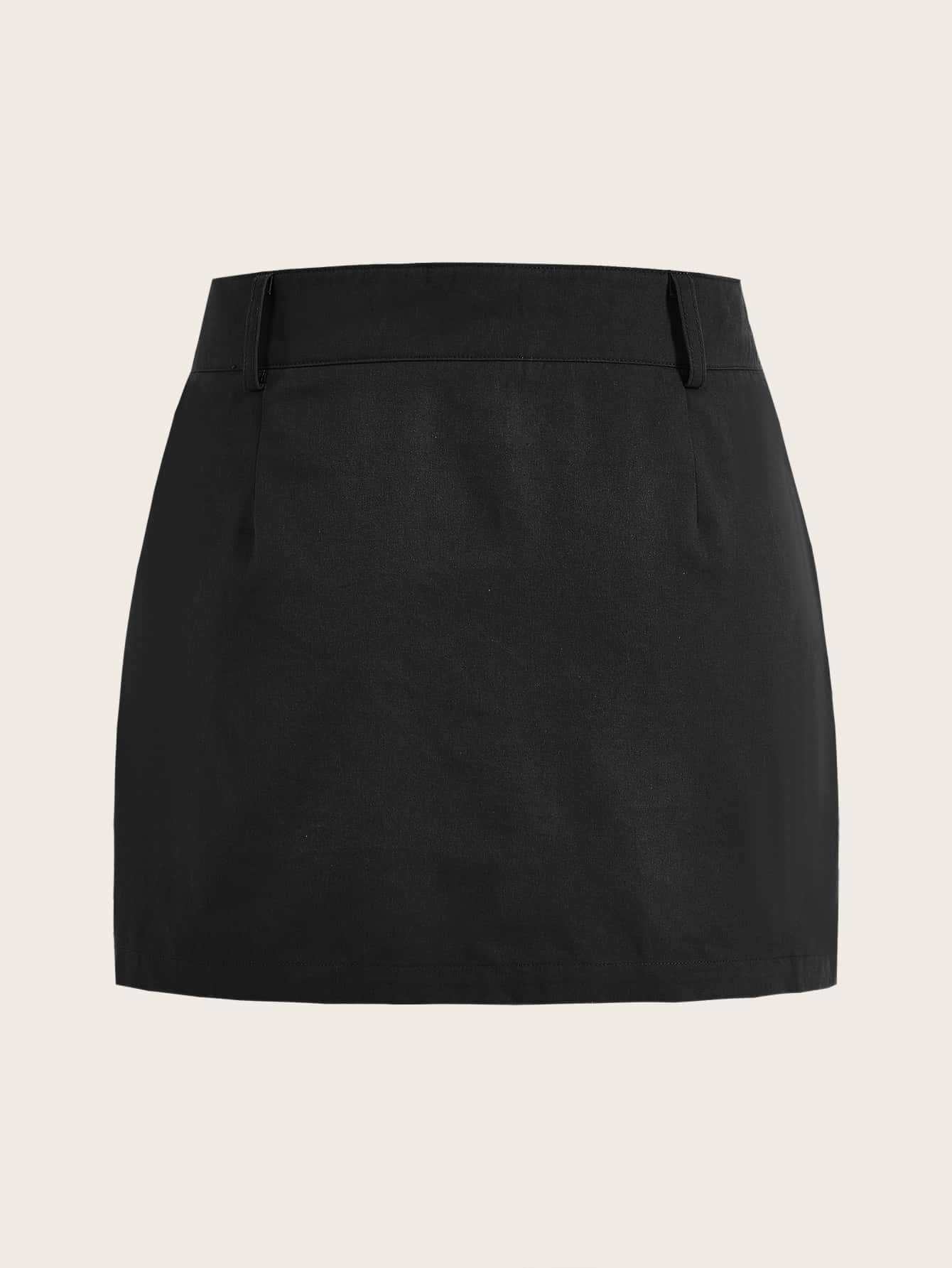 Black Utility Twill Skirt LA CHIC PICK
