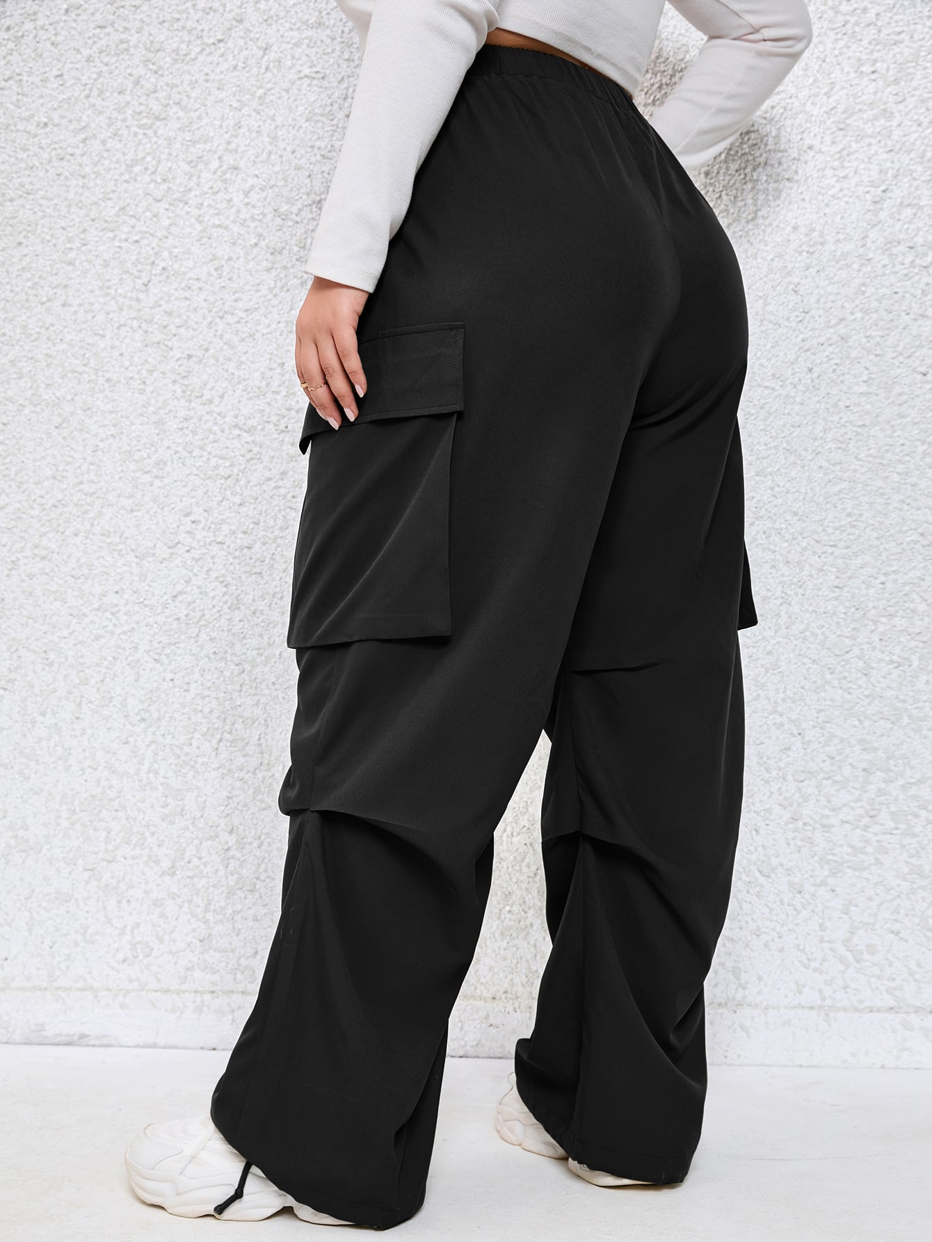 Black Relaxed Cargo Pants  Styched Fashion