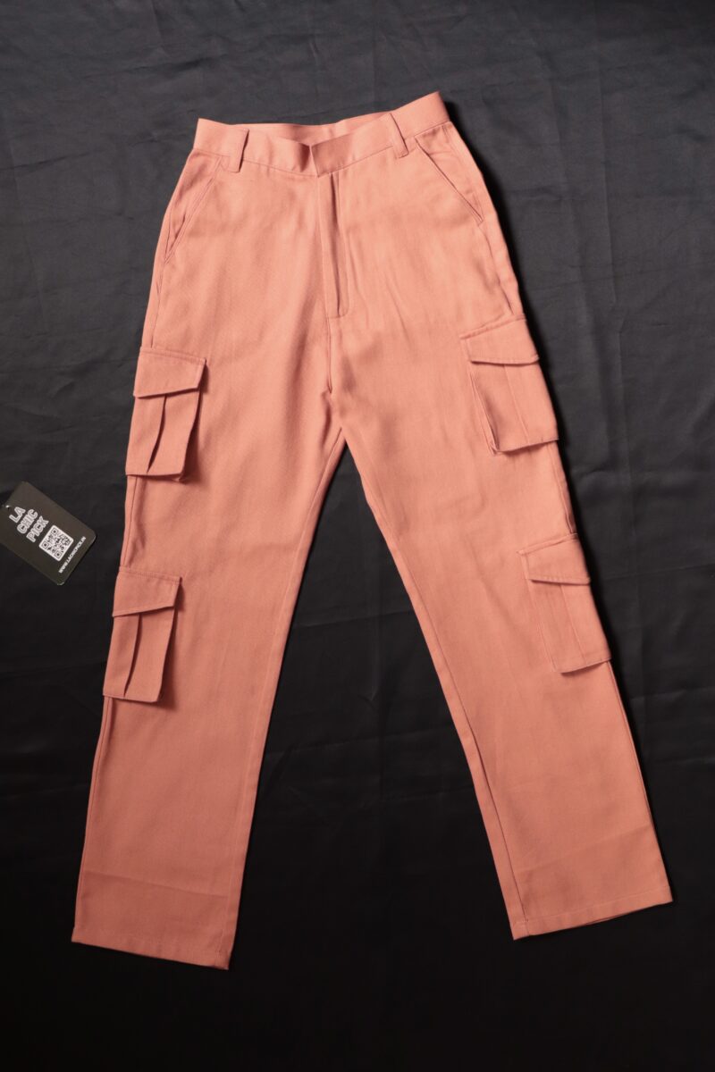 Casey Peach High Waist Oversized Cargo Pants - Image 4