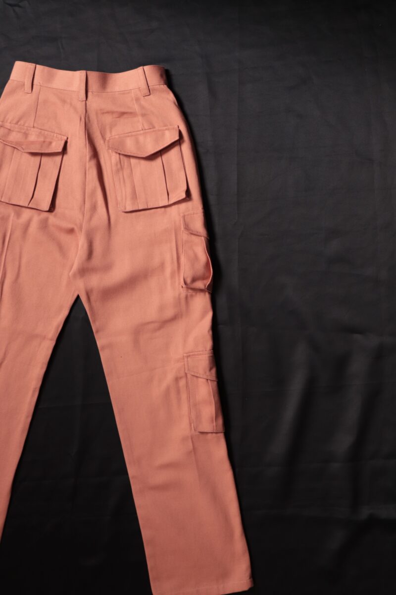 Casey Peach High Waist Oversized Cargo Pants - Image 3