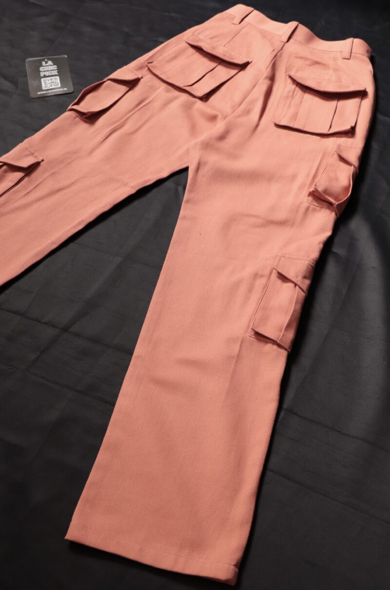 Casey Peach High Waist Oversized Cargo Pants - Image 2