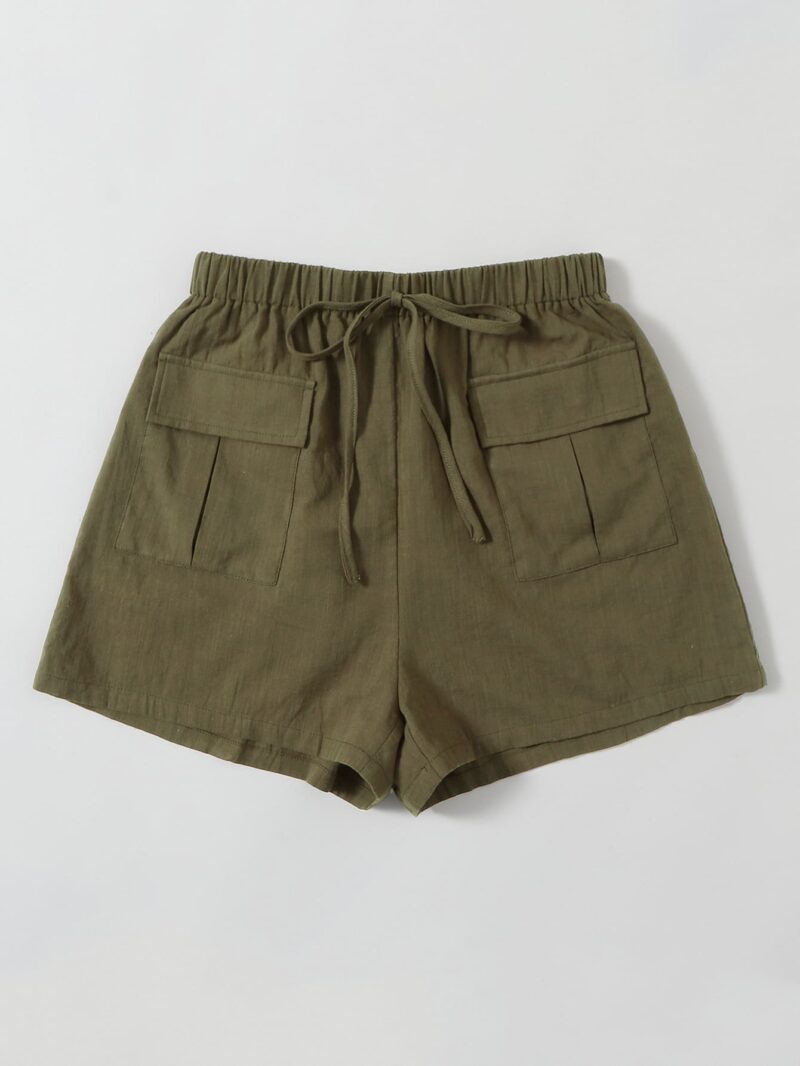 Cynthia Green Cotton Shorts - Image 4