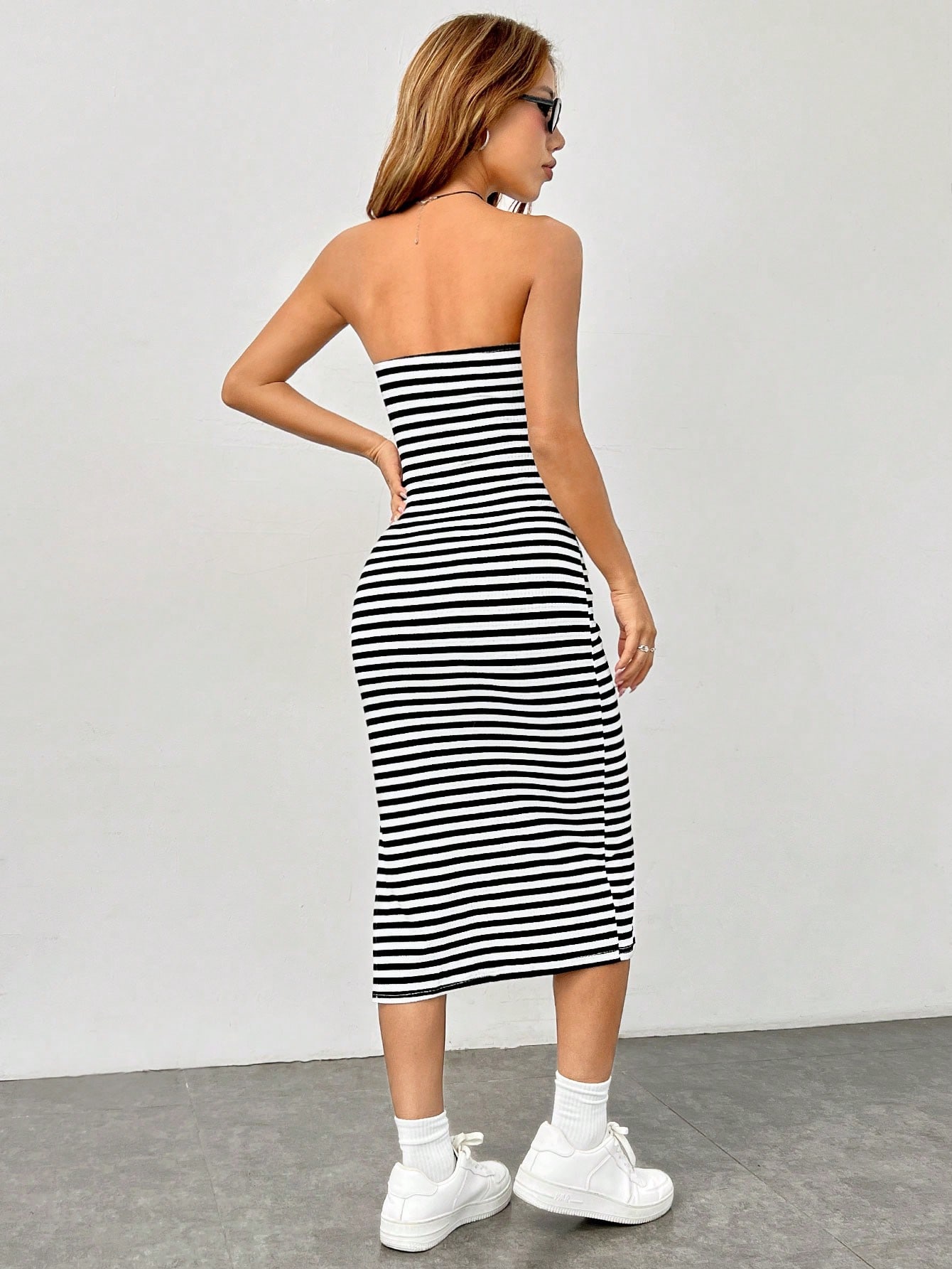 Striped tube outlet dress