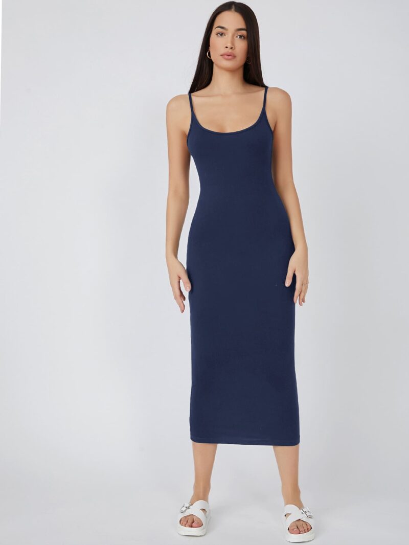 Daisy Blue Cami Midi Bodycon Dress - Image 5