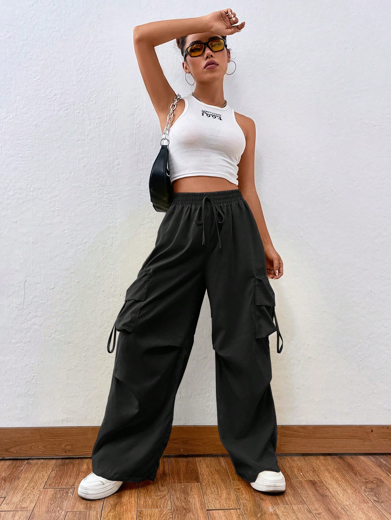 Zoe Black Oversized Cargo Pants – LA CHIC PICK