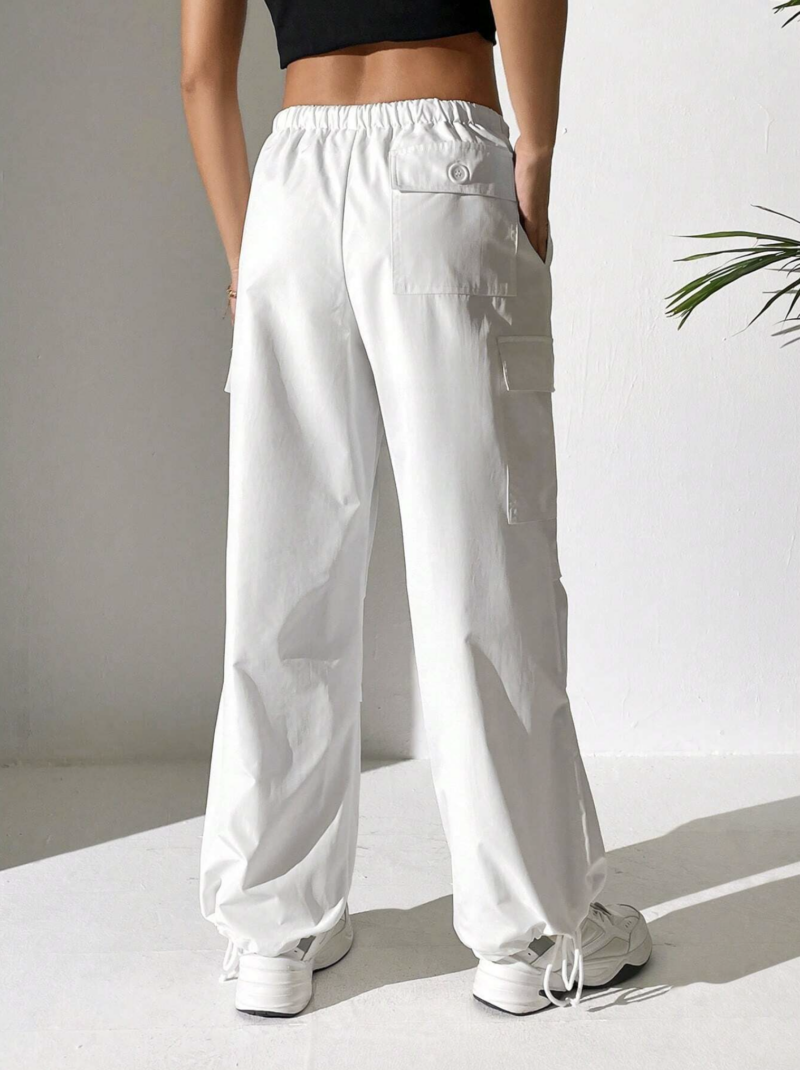 Clara White Oversized Cargo Pants - Image 5